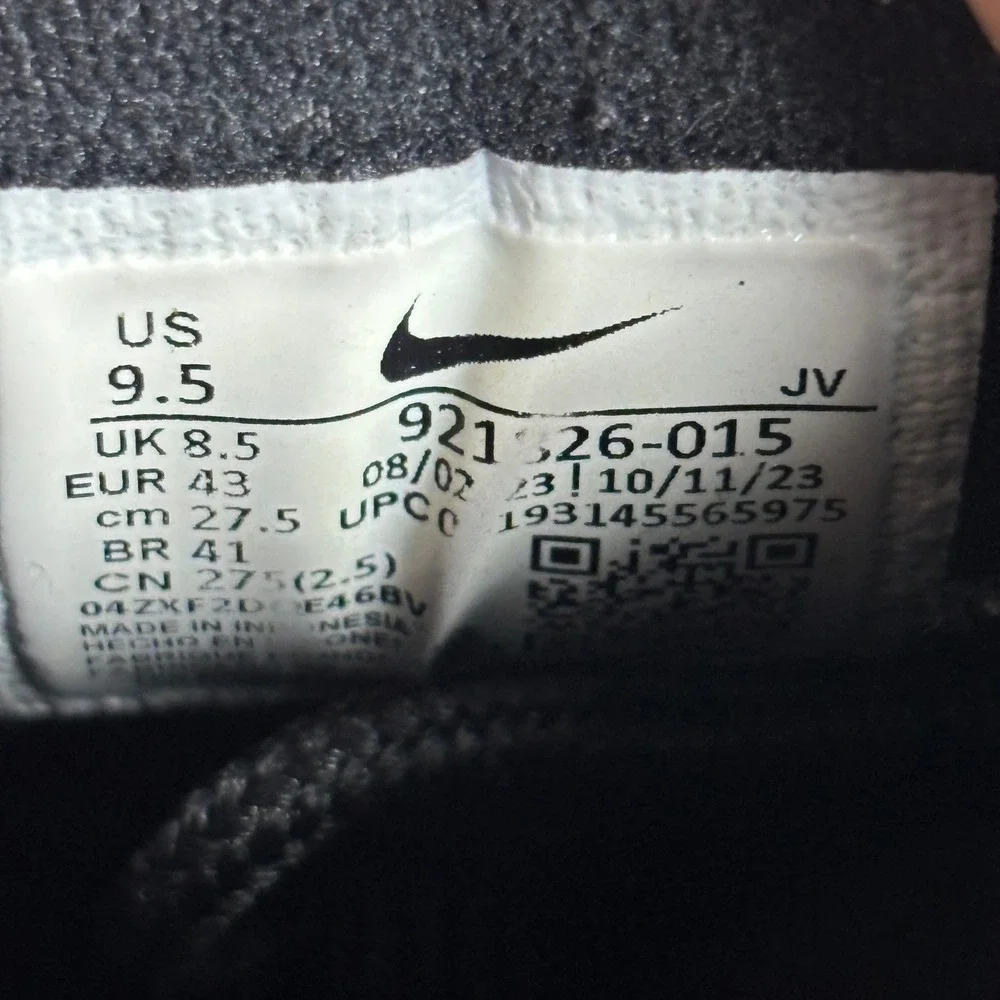 Nike Air Max 97 Triple Black Leather Mesh Streetwear Running Shoes Mens Size 9.5